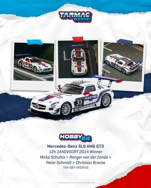 2014 Mercedes-Benz Sls AMG GT3 #33 Mirko Schultis Zandvoort Winner, White/Blue/Red