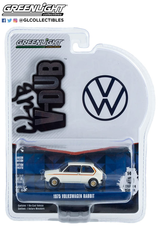 Volkswagen Rabbit, pastel white with custom stripes