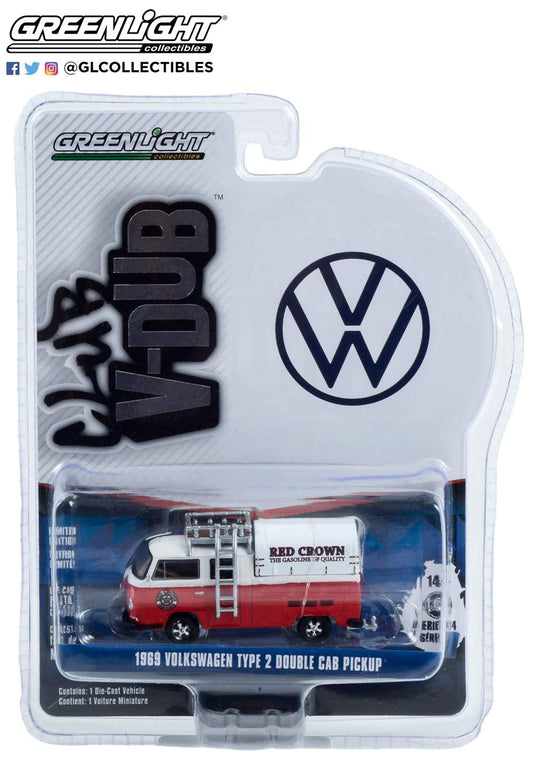 Volkswagen Type 2 Double Cab Pickup with Roof Rack and Canopy *Red Crown Gasoline*