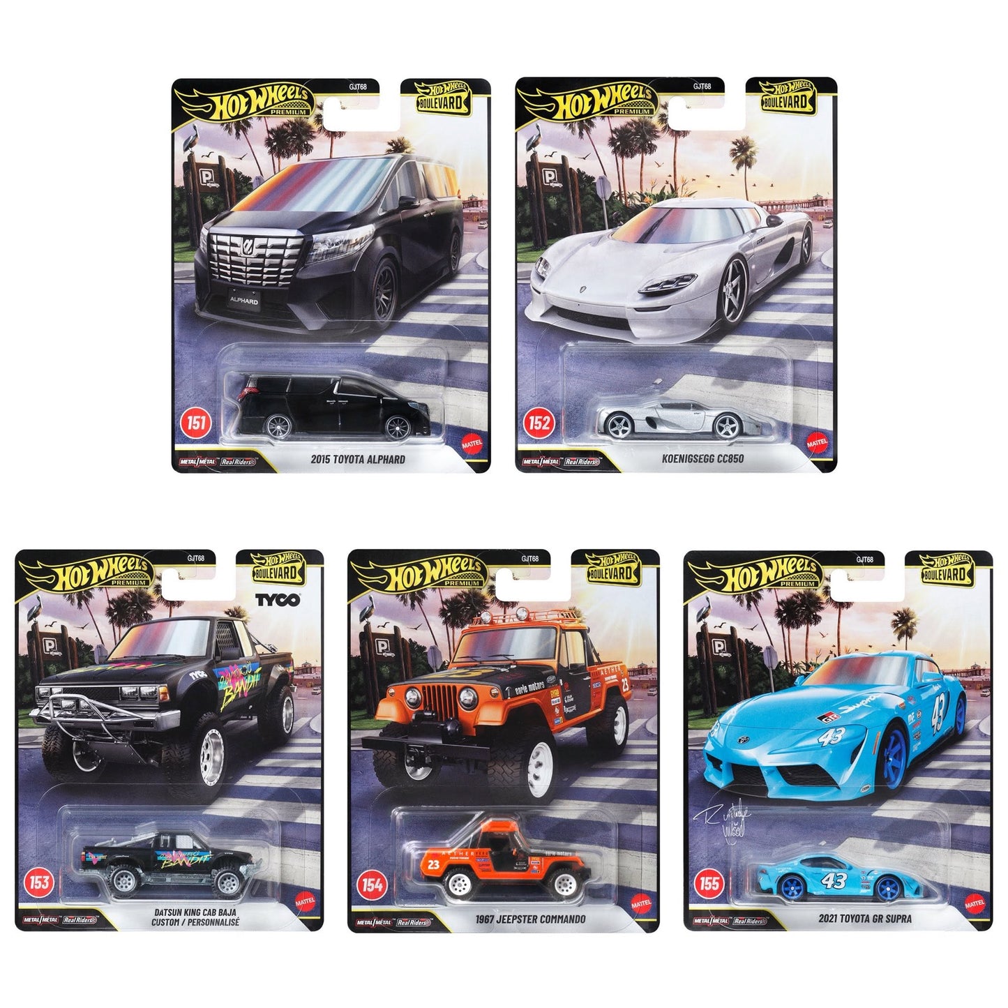 Boulevard set 151-155 Hot wheels