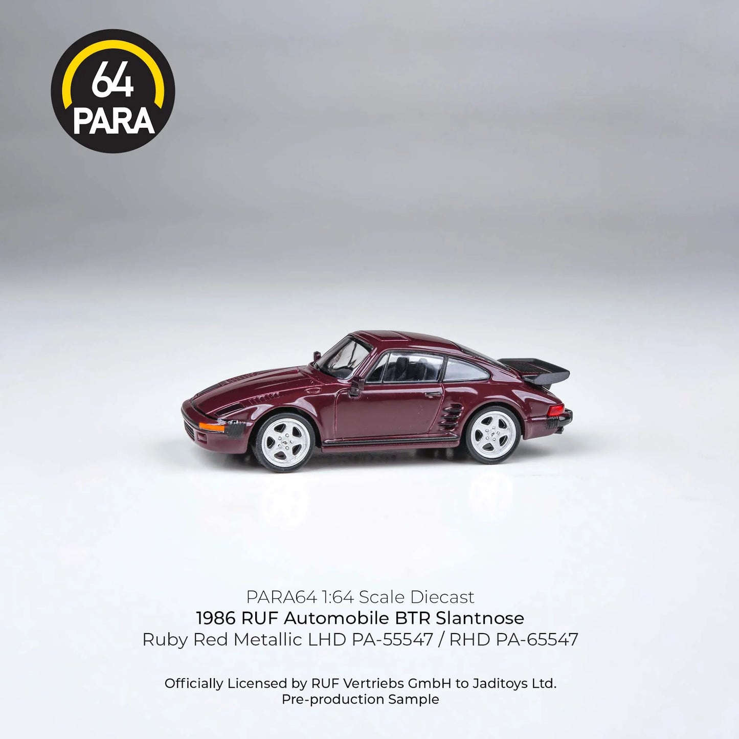 1986 RUF BTR, slantnose ruby red metallic LHD