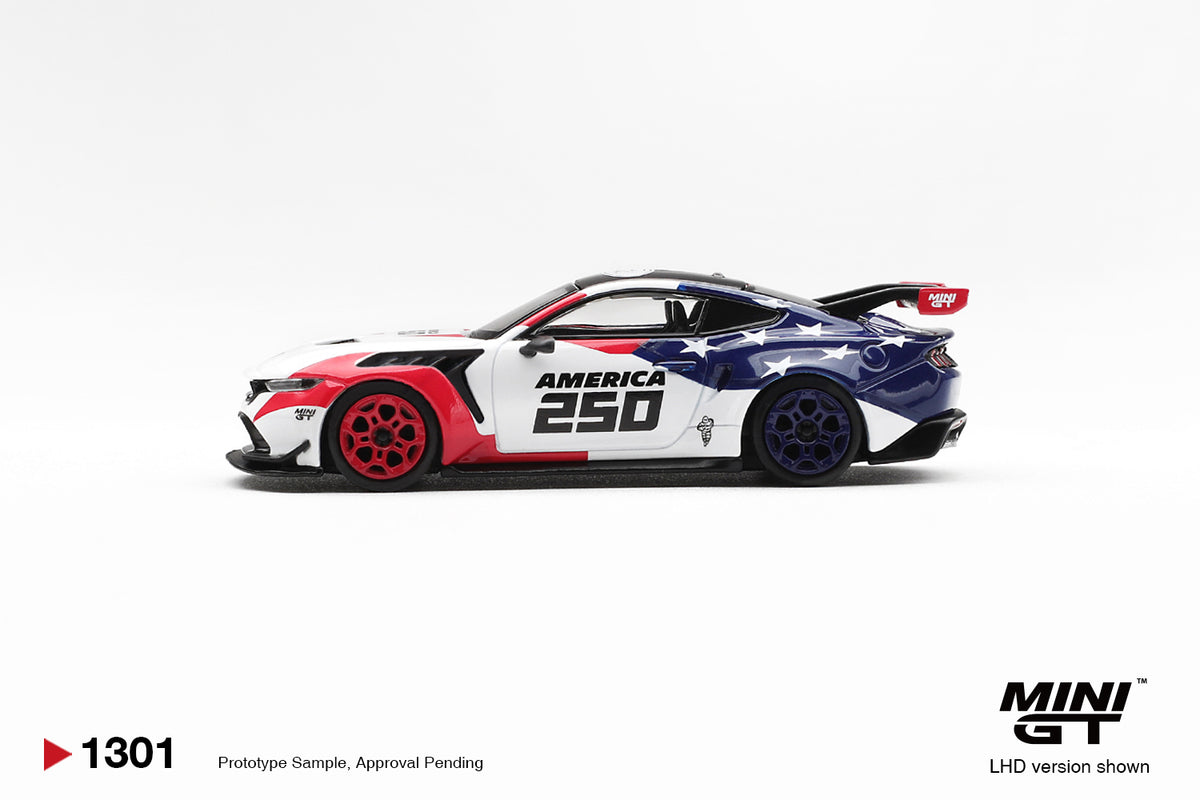 2026 Ford Mustang GTD America 250 USA Exclusive, White/Blue/Red