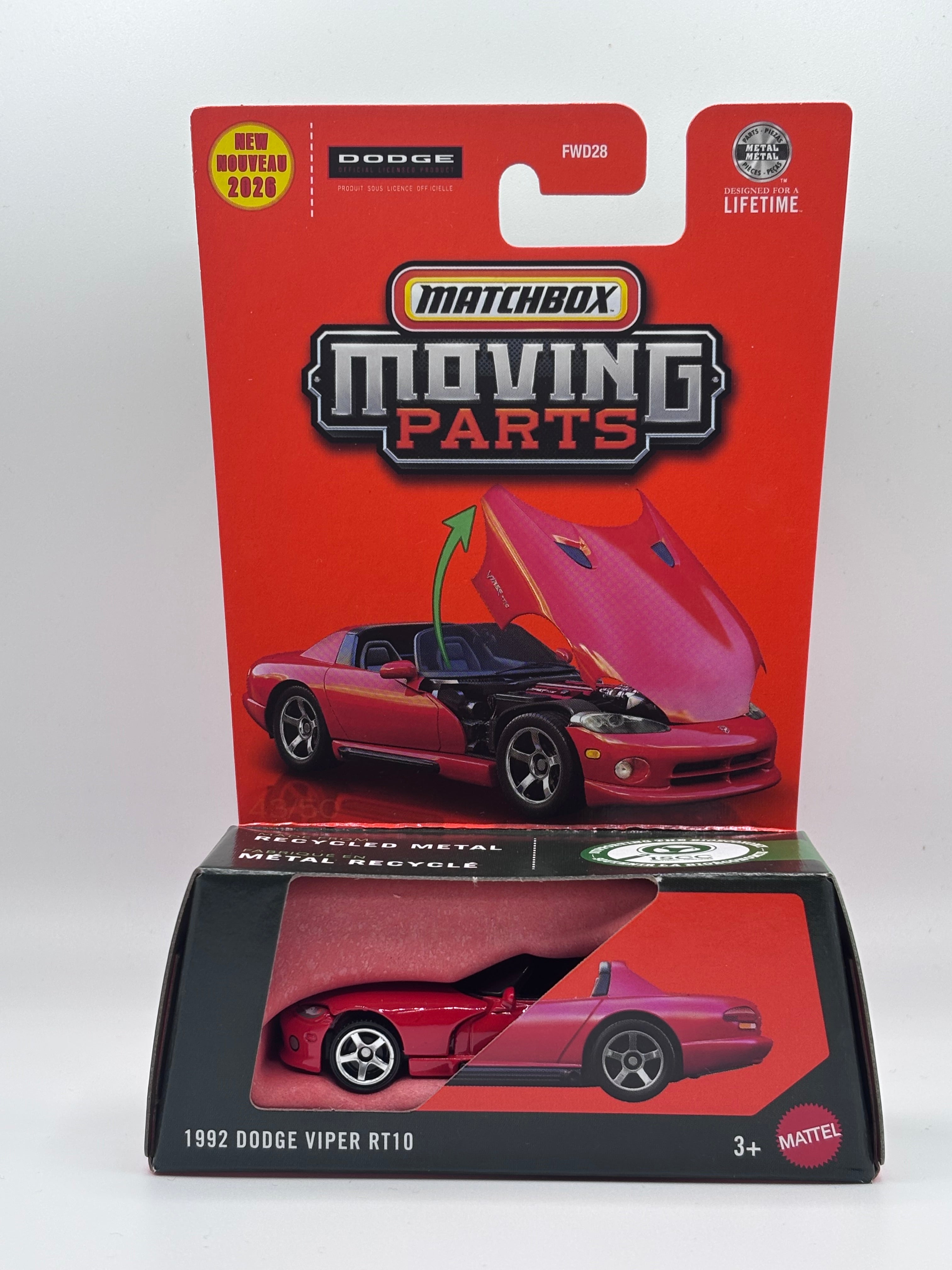 1992 Dodge Viper RT10 Matchbox moving parts