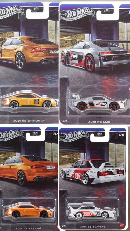 Audi RS e-tron GT
Audi R8 LMS
Audi RS5 Coupé
Audi 90 quattro