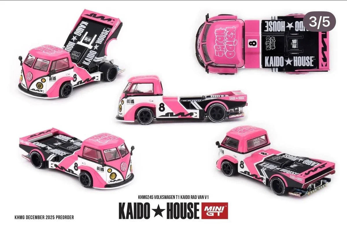 1972 Volkswagen T1 Kaido Rad Van V1, Pink/White