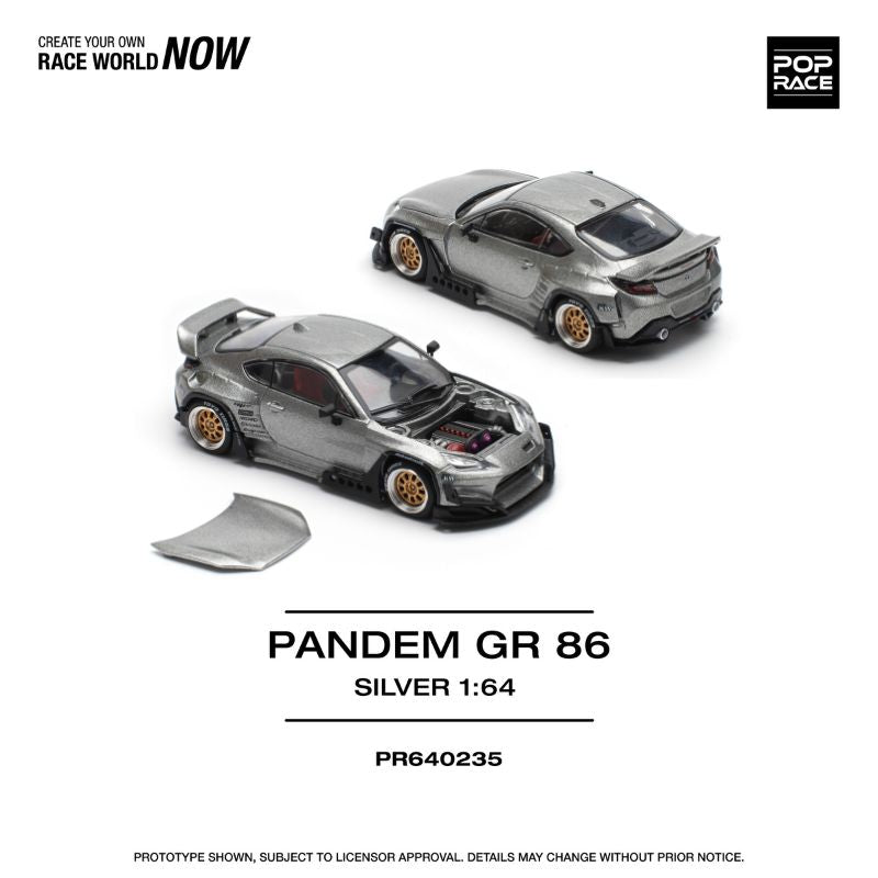 Pandem Toyota gr86, silver