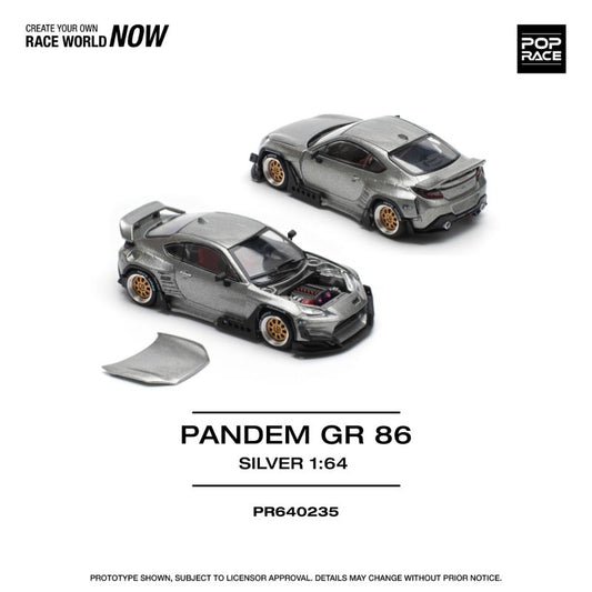 Pandem Toyota gr86, silver