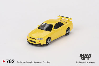 Nissan Skyline GT-R (R34)  V-Spec  Lightning Yellow Mini GT