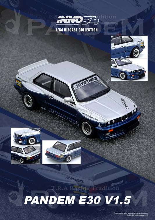 Pandem Bmw E30 M3, Silver/Blue
